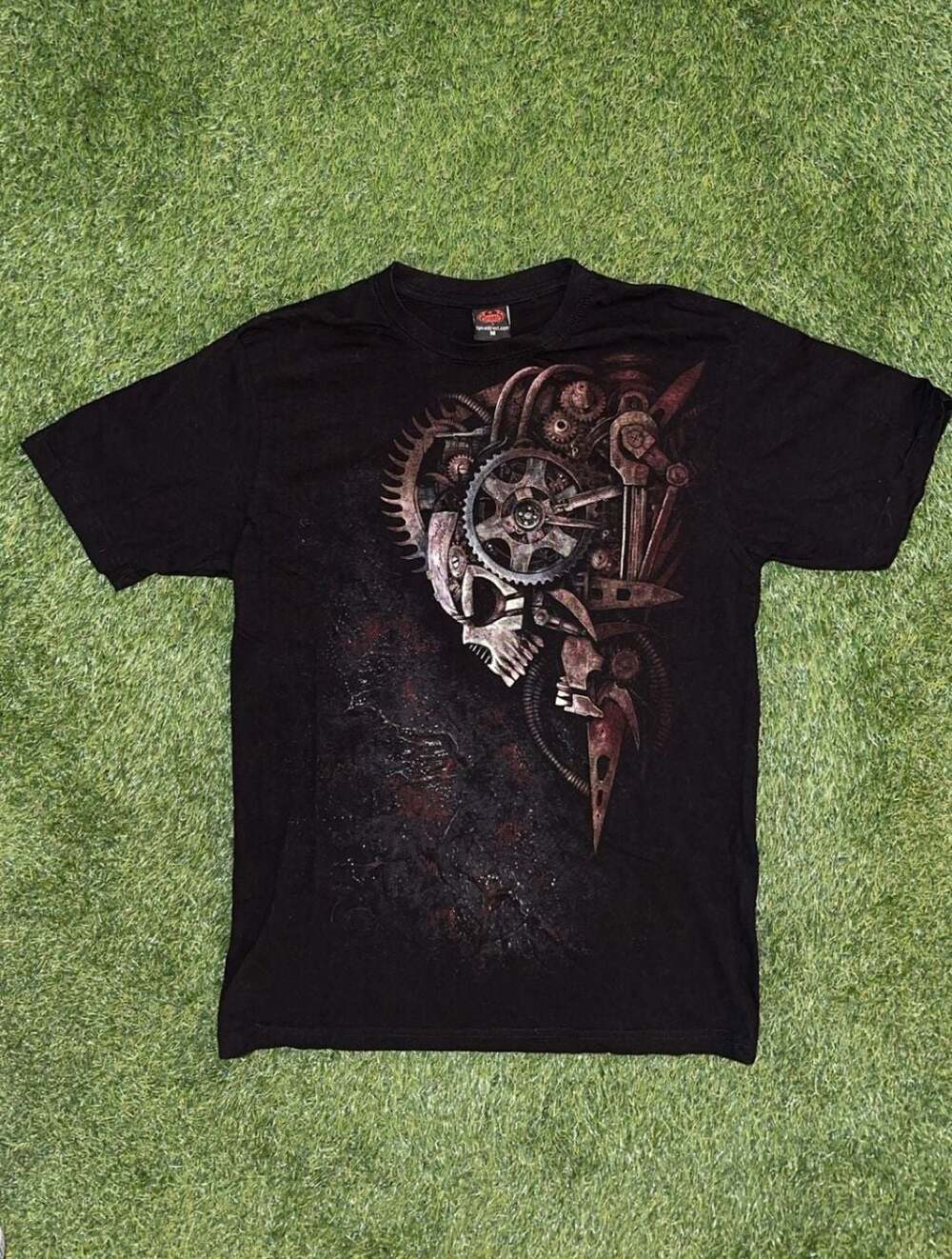 Spiral Direct Diesel Punk Steampunk Skull and Gears Men's Graphic T-Shirt